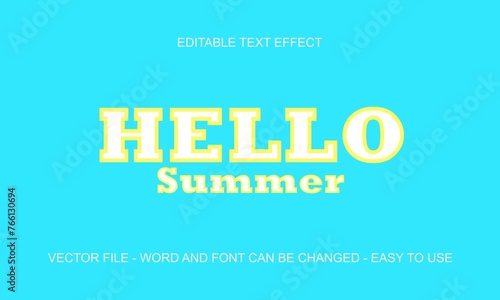  Summer editable text effect