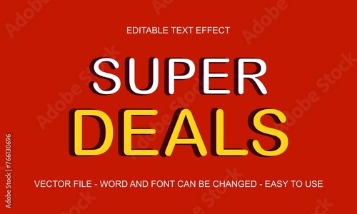 Super deals theme editable text style effect