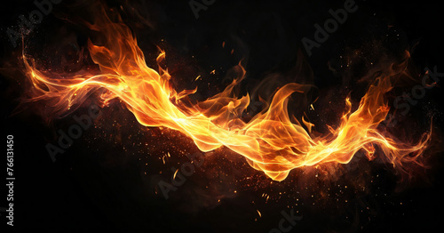 background for design in the form of flames on a black backgroun