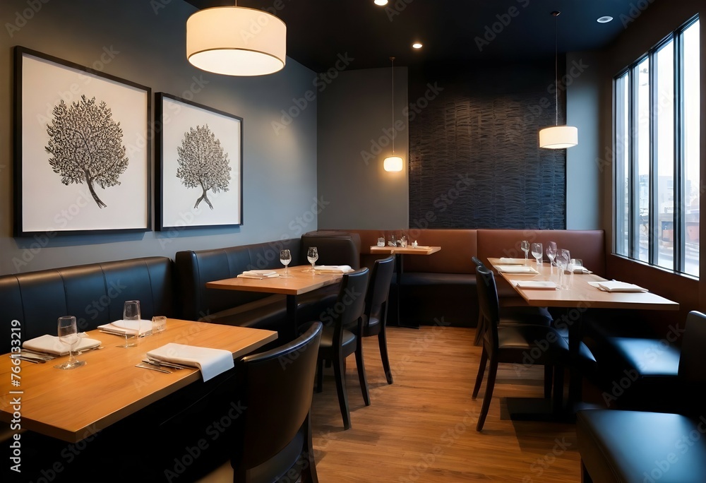 The casual atmosphere of the restaurant is enhanced by the cozy layout and intimate seating arrangements, which encourage conversation and connection.