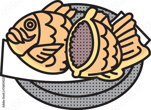 たい焼きのイラスト