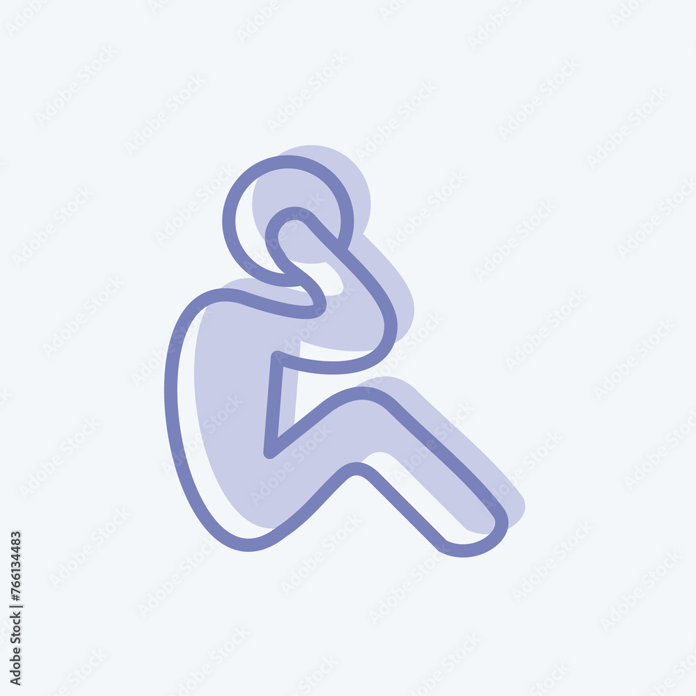 Icon Exercise. suitable for Healthy symbol. two tone style. simple design editable. design template vector. simple illustration Icon Exercise. suitable for Healthy symbol. two tone style. simple design editable. design template vector. simple illustration