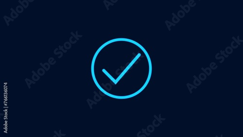 Modern  check mark icon animation photo