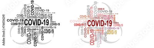 Captions clustered into a collection of words about the COVID-19 virus that is spreading around the world.