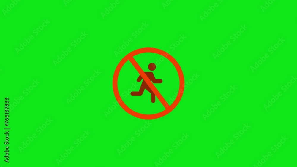 Animated icon of a person with a cross mark representing 