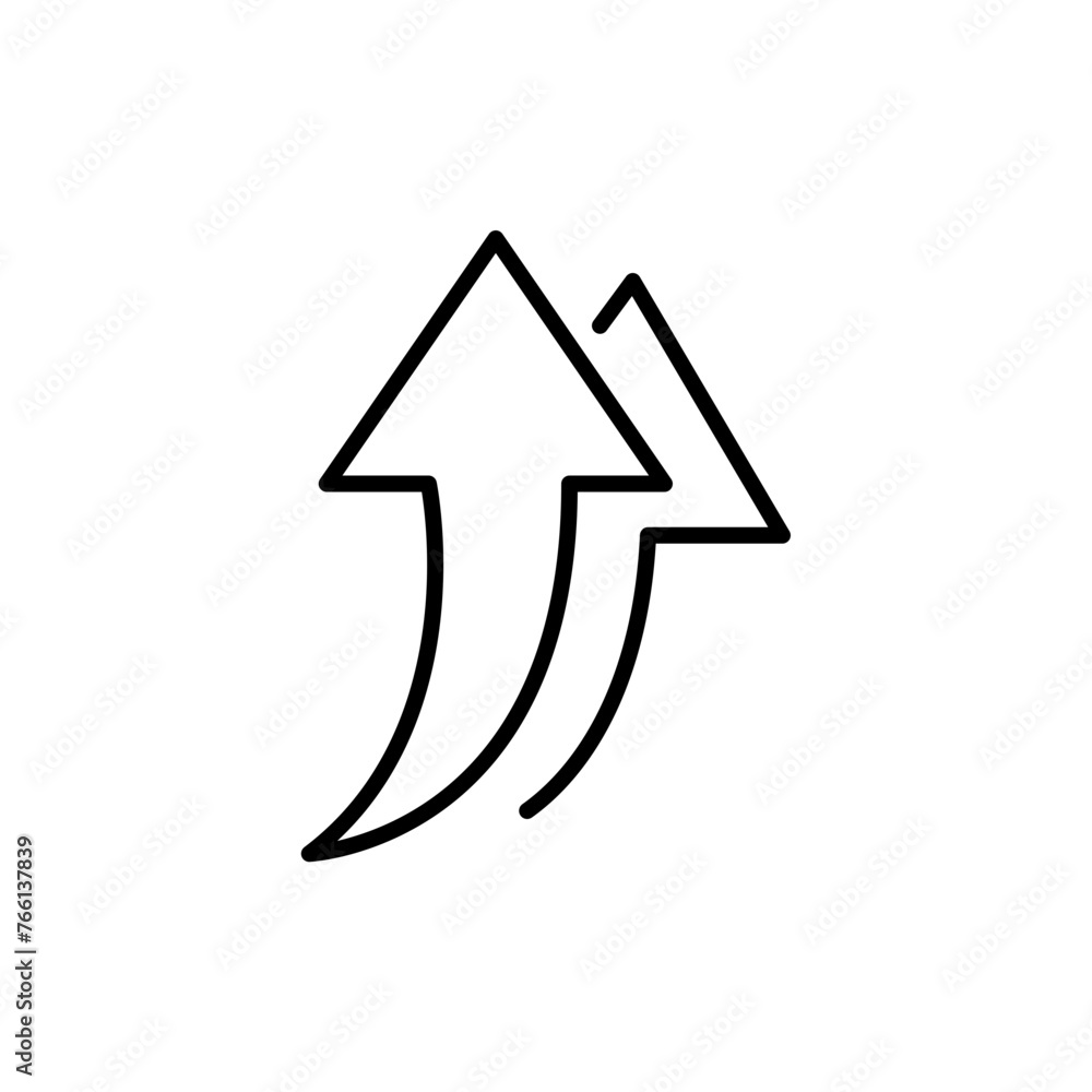 Up arrow outline icons, minimalist vector illustration ,simple transparent graphic element .Isolated on white background Up arrow outline icons, minimalist vector illustration ,simple transparent graphic element .Isolated on white background