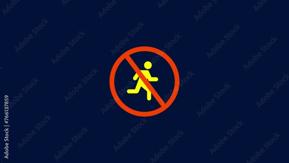 Animated icon of a person with a cross mark representing Animated icon of a person with a cross mark representing