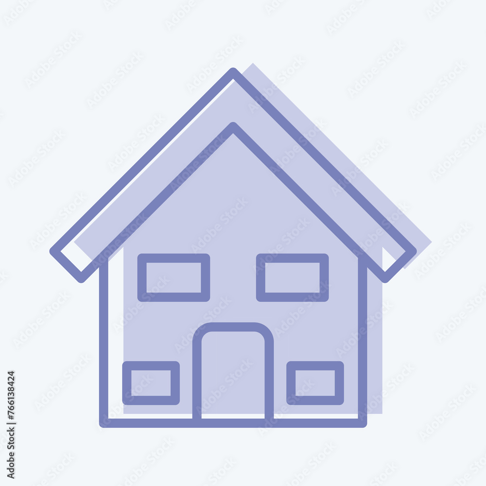 Icon House. suitable for education symbol. two tone style. simple design editable. design template vector. simple illustration Icon House. suitable for education symbol. two tone style. simple design editable. design template vector. simple illustration