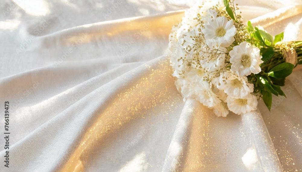 Fototapeta premium Elegant white background inspired by a wedding.