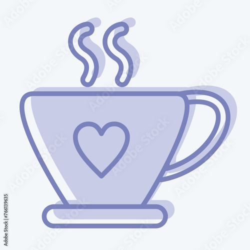Icon Hot Drinks. suitable for flu symbol. two tone style. simple design editable. design template vector. simple illustration