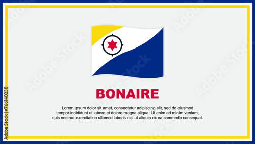 Bonaire Flag Abstract Background Design Template. Bonaire Independence Day Banner Social Media Vector Illustration. Bonaire Banner