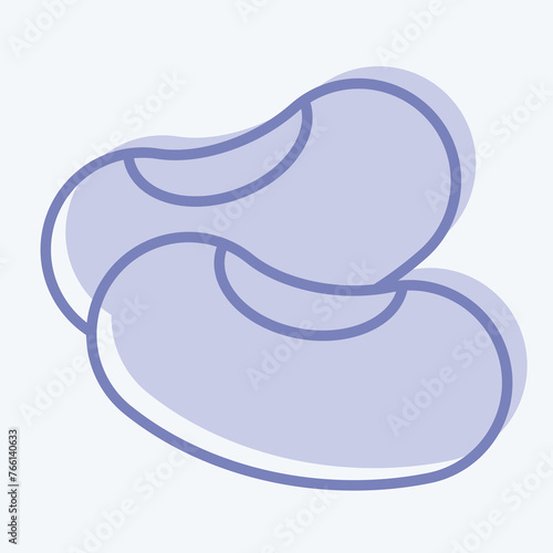 Icon Kidney Beans. suitable for Nuts symbol. two tone style. simple design editable. design template vector. simple illustration
