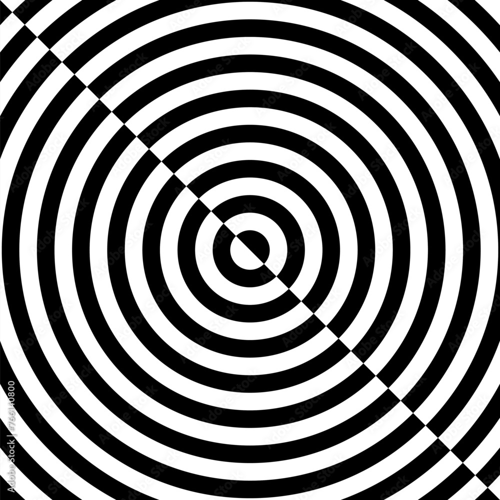 Black and White Optical Illusion Circles. Swirl Hypnotize Lines. Vertigo Geometric Background. Rotating Stripes Round Pattern. Trippy Optical Illusion Lines. Vector Illustration. Black and White Optical Illusion Circles. Swirl Hypnotize Lines. Vertigo Geometric Background. Rotating Stripes Round Pattern. Trippy Optical Illusion Lines. Vector Illustration.