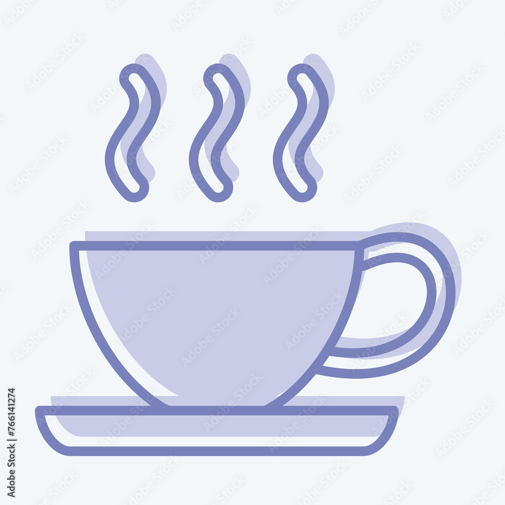 Icon Espresso. suitable for education symbol. two tone style. simple design editable. design template vector. simple illustration Icon Espresso. suitable for education symbol. two tone style. simple design editable. design template vector. simple illustration