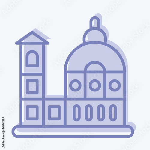 Icon Florence. suitable for education symbol. two tone style. simple design editable. design template vector. simple illustration