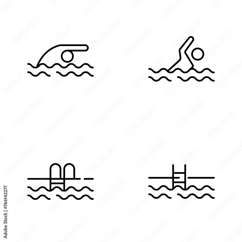 swiming pool flat vector illustration swiming pool flat vector illustration