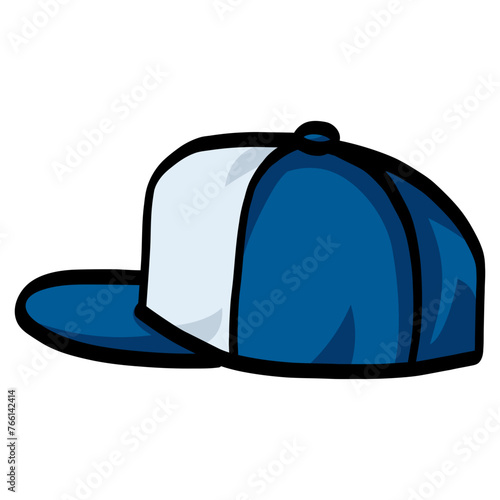 Snapback Trucker Hat Baseball Cap Illustration Vector Icon