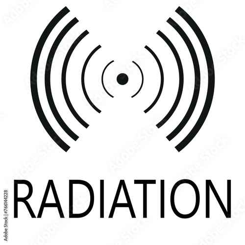 Outline radiation vector icon. Radiation illustration for web, mobile apps, design. Radiation vector symbol.