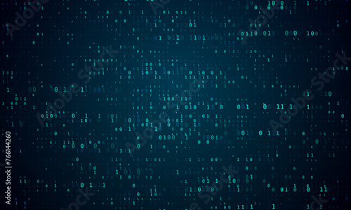 Pixel Digits Matrix. Abstract Technology Machine Code Background. Random Binary Hexadecimal Code. Vector Illustration. Hacking, Cryptography, Malware, Data Analysis Concept. photo