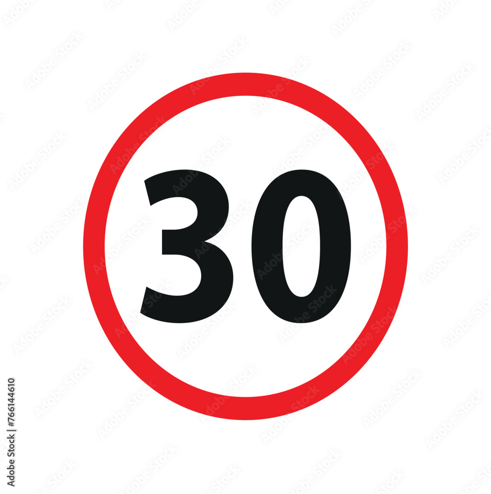 speed limit sign on white background speed limit sign on white background