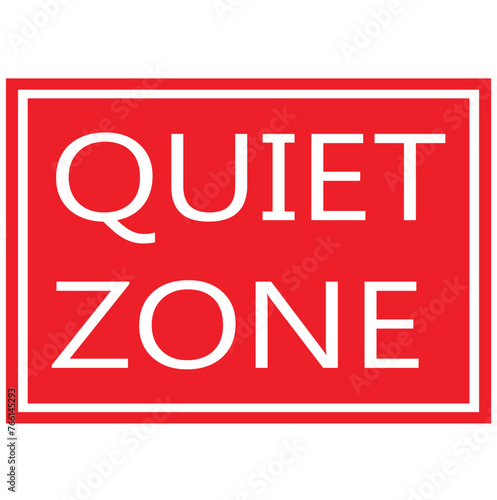 quiet zone sign. vector icon