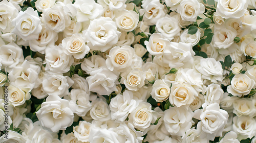 bouquet of white roses   generative ai