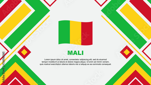 Mali Flag Abstract Background Design Template. Mali Independence Day Banner Wallpaper Vector Illustration. Mali Flag