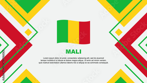 Mali Flag Abstract Background Design Template. Mali Independence Day Banner Wallpaper Vector Illustration. Mali Illustration