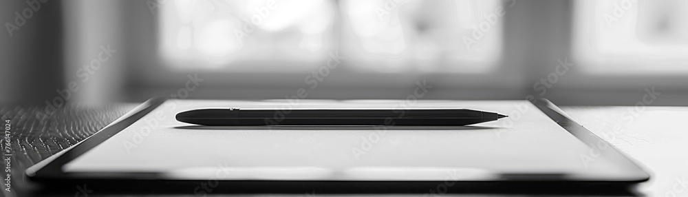 Digital tablet with drawing close-up Digital tablet with drawing close-up