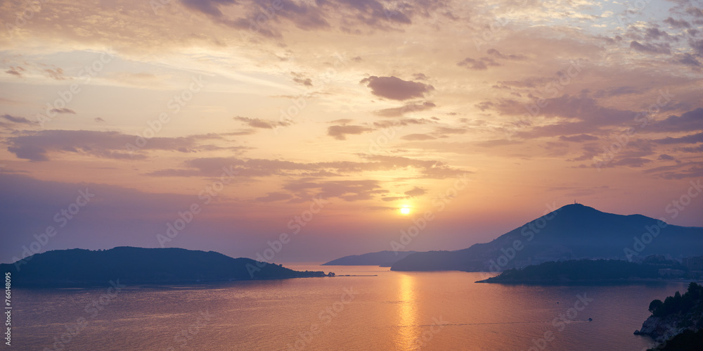Calming sunset in Montenegro