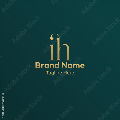 Initial based creative ih logo photo