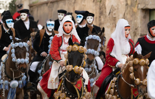 Tableau sur toile riders of the Sartiglia race directed by su componidori.
