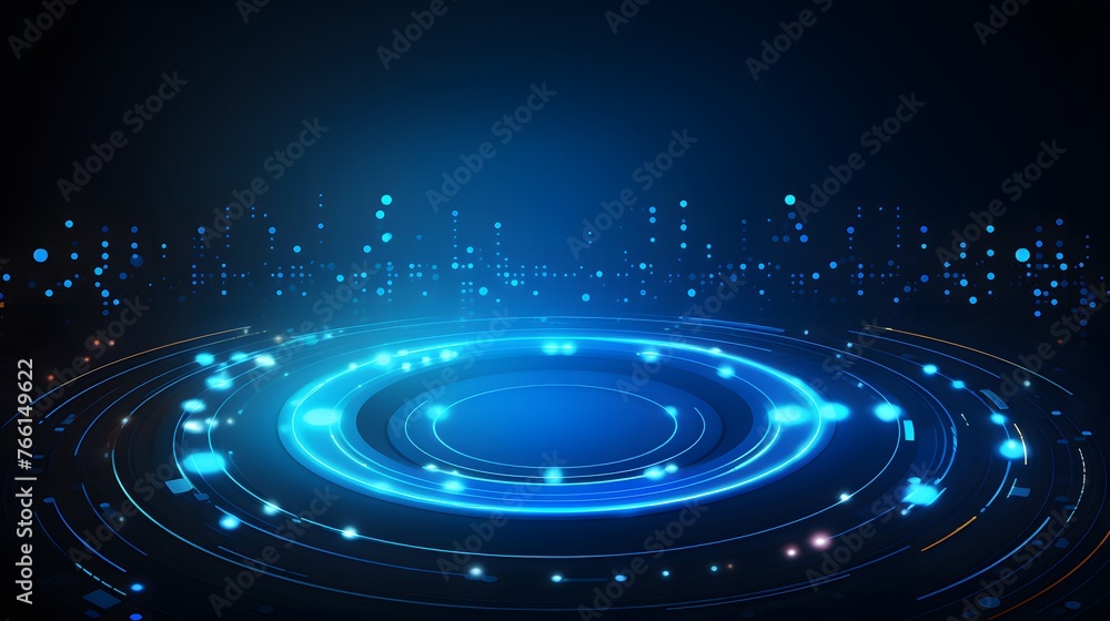 Obraz premium Abstract technology background circles digital hi-tech technology design background. concept innovation. vector illustration