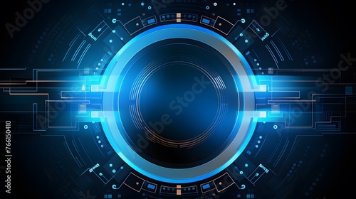 Abstract technology background circles digital hi-tech technology design background. concept innovation. vector illustration © Gary