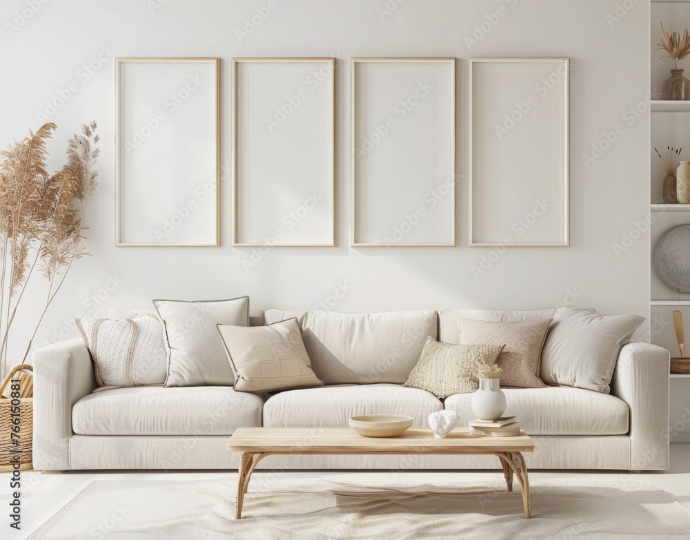 Frame mockup, Inviting Living Room Interior with Modern Furniture, high-resolution (300 DPI) Frame mockup, Inviting Living Room Interior with Modern Furniture, high-resolution (300 DPI)