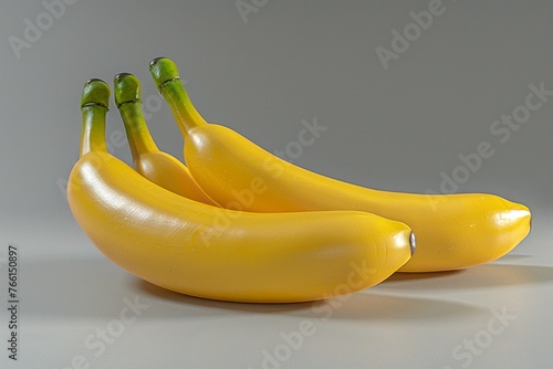 Studio shot of three banana peppers