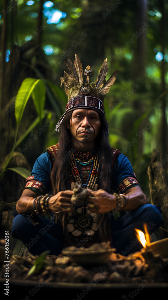 Sacred Ayahuasca Ceremony: Shamanistic Rites in Rainforest - Capturing Spirituality and Indigenous Culture