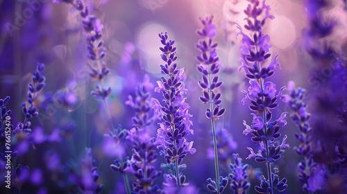 Flowers of lavender. Background of lavender flowers in defocus.,Generative ai, 