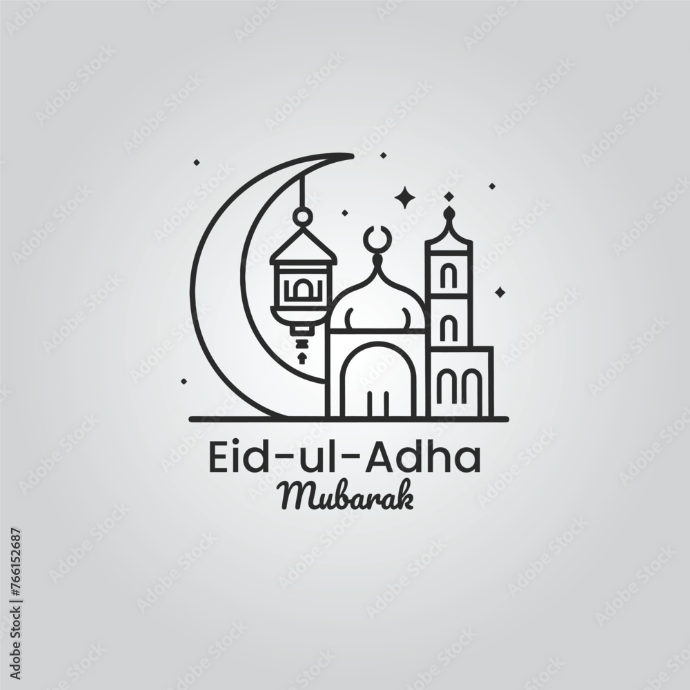 eid ul adha mubarak  vector graphics tshirt logo design social media post