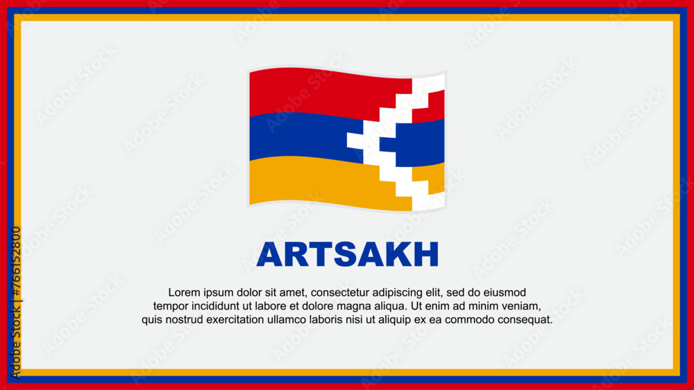 Artsakh Flag Abstract Background Design Template. Artsakh Independence Day Banner Social Media Vector Illustration. Artsakh Banner Artsakh Flag Abstract Background Design Template. Artsakh Independence Day Banner Social Media Vector Illustration. Artsakh Banner