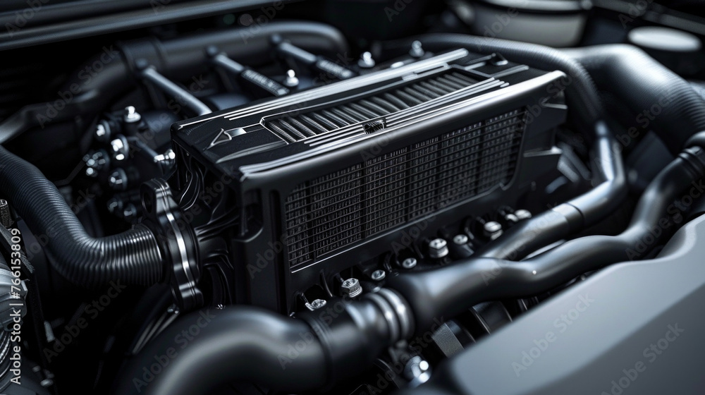 A precisionengineered turbo intercooler, with densely packed fins and