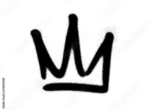 Sprayed Crown. Graffiti Crown Tag. Street Art King Tag Symbol. Vector Illustration.