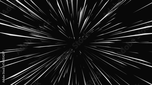 Abstract Comic Book Flash Explosion Blast Radial Lines. Comic Radial Speed Lines. Graphic Explosion with Speed Lines. Hyper Space Warp Jump Teleport Effect. Quick Zoom Effect. VFX Vector Illustration.