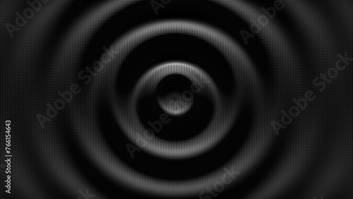 3D Wavy Digital Particles Ripple Background. Digital Ripple Effect. Big Data Audio Visualization. Digital Water Drop Waves Concept. Particles Vector Illustration. 3D Grid Surface.