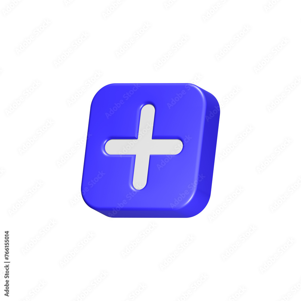 Plus cross medical add icon 3d symbol Plus cross medical add icon 3d symbol