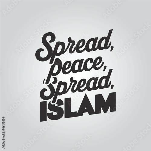spread peace spread islam vector graphics tshirt logo design social media post