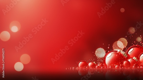 a red background with bubbles