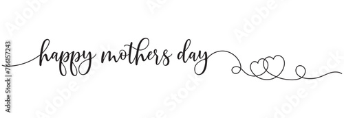 HAPPY MOTHER'S DAY lettering calligraphy banner vector.  vector illustration. EPS 10