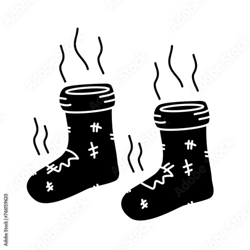 smelly sock Black icon 