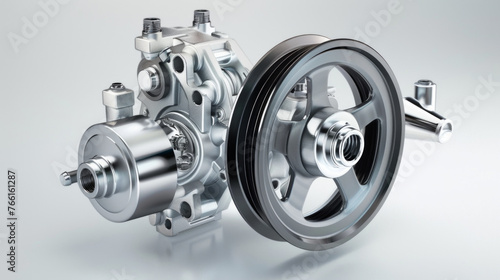 A precision-engineered power steering pump, with variable assist and smooth operation, making maneuvering effortless